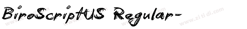 BiroScriptUS Regular字体转换